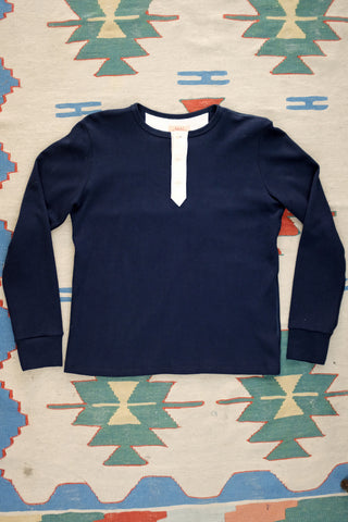 Malines Blue Henley Waffle