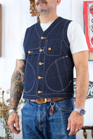 Engineer Denim Raw Vest