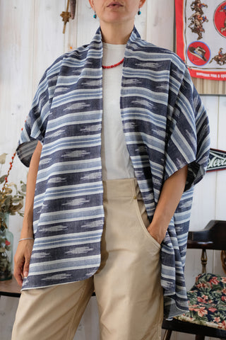 Yamato Navajo Recycled Denim Poncho