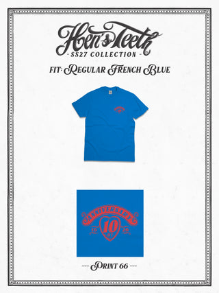 10th Anniversary French Blue T-Shirt Print 66