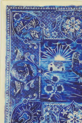 “Watercolor” Indaco Bandana