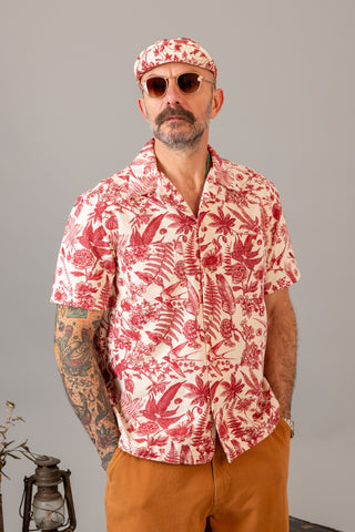 Light Canvas Shirt "Botanical"