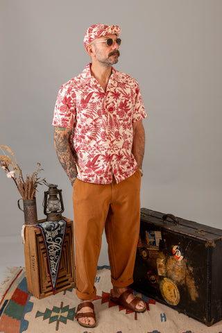 Light Canvas Shirt "Botanical"