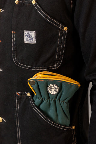 Shearling Green - Leather Gloves