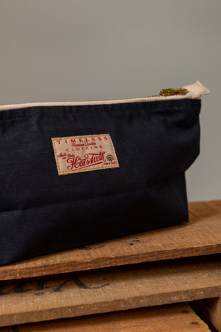 Navy Blue Waxed Pochette